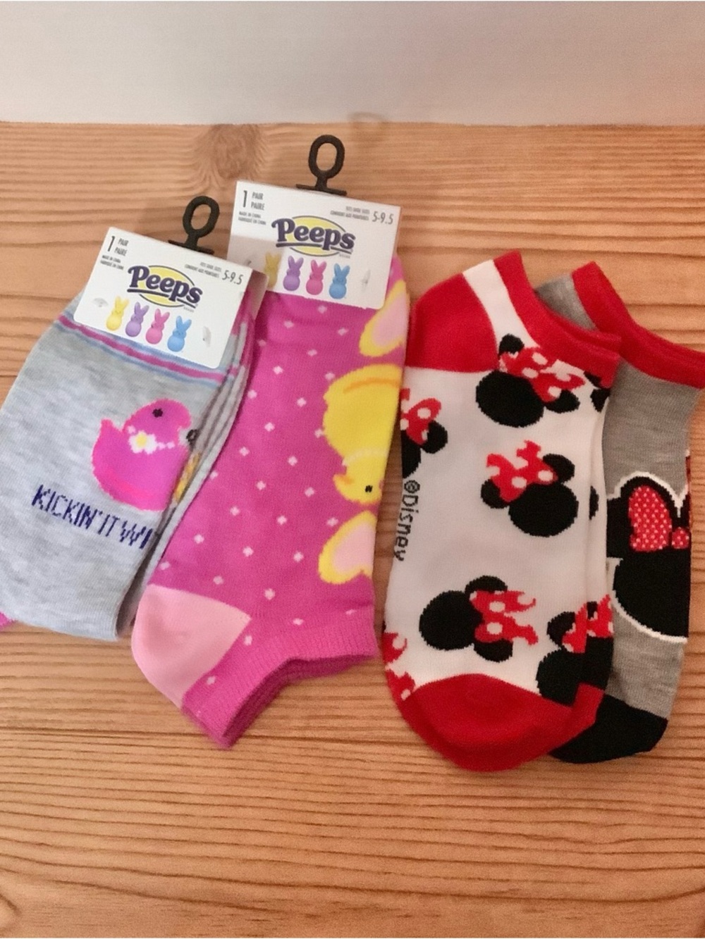 NWT. 4 Pairs Disney Socks.   Size Adult